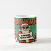 Merry Xmas Mess Funny Christmas Mug - Naughty Sant Kaffeetasse (Mittel)