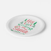 Merry Xmas Milk And Cookies For Santa Pappteller (Schrägansicht)