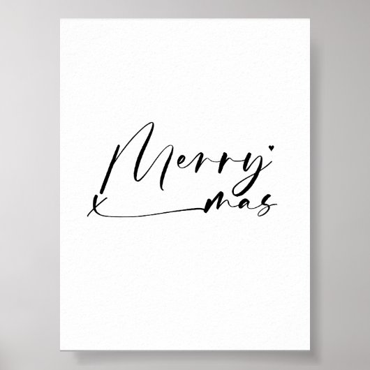 Merry Xmas - minimalistic typography poster (Vorne)