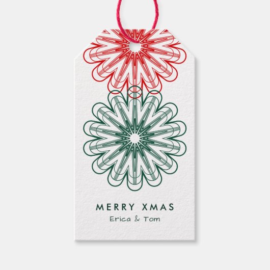 Merry Xmas moderner Minimalismus Geschenkanhänger (Vorderseite)