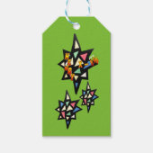 Merry Xmas Muster Sterne Geschenktasten Geschenkanhänger (Vorderseite)