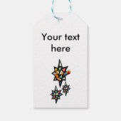 Merry Xmas Muster Sterne Geschenktasten Geschenkanhänger (Rückseite)