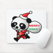 "MERRY XMAS" PANDA BEAR SANTA MOUSEPAD (Mit Mouse)