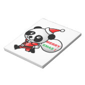 "MERRY XMAS" PANDA BEAR SANTA NOTIZBLOCK (Rotiert)