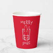 Merry Xmas Pappbecher (Rückseite)
