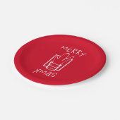 Merry Xmas Pappteller (Schrägansicht)