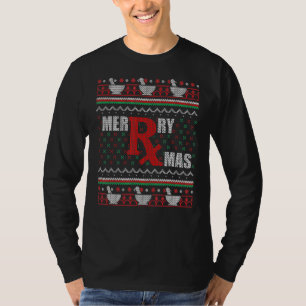 Merry Xmas Pharmacy Tech Apotheker Ugge Weihnachte T-Shirt