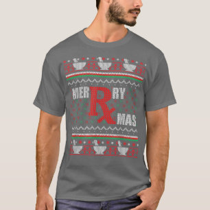 Merry Xmas Pharmacy Tech Apotheker Ugge Weihnachte T-Shirt