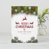 Merry Xmas Postcard Feiertagskarte (Stehend Vorderseite)