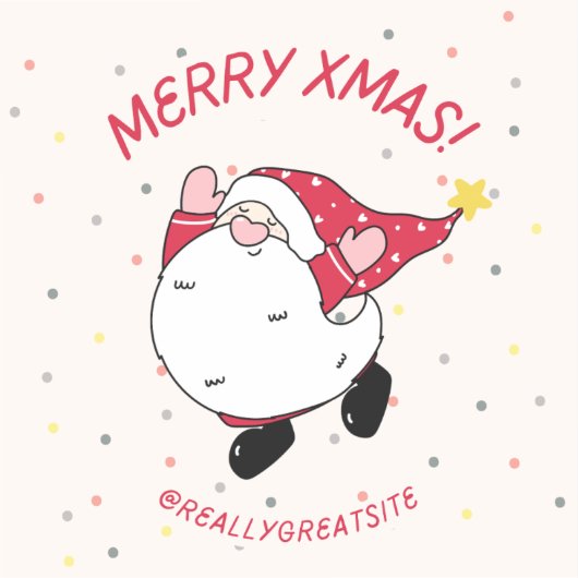 Merry Xmas @reallygroßsite Aufkleber (Vorderseite)