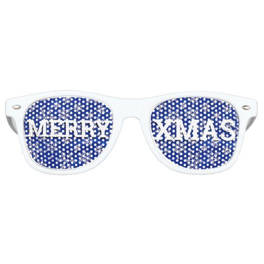 MERRY XMAS Retro Shades / Fun Party Sonnenbrille (Vorderseite)