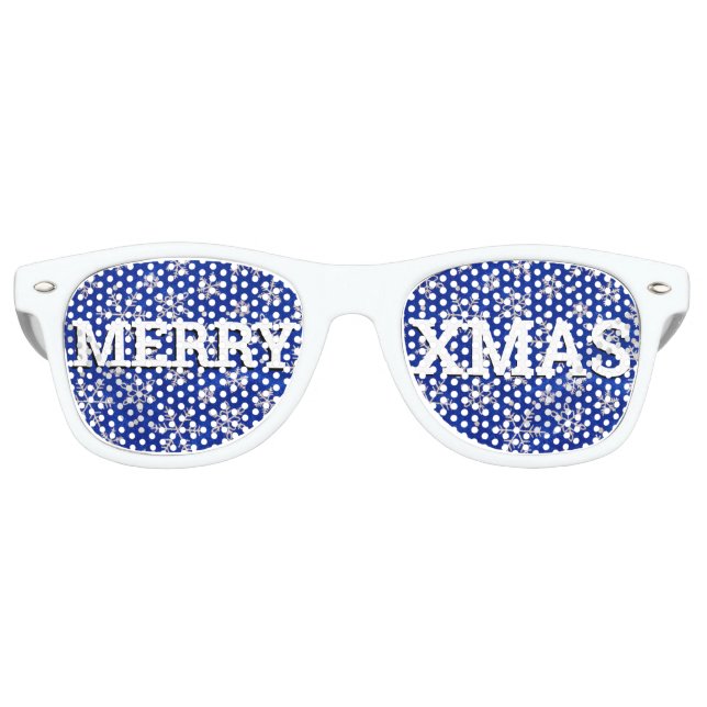 MERRY XMAS Retro Shades / Fun Party Sonnenbrille (Vorderseite)