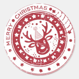 Merry xmas runder aufkleber