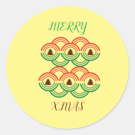 Merry Xmas Runder Aufkleber