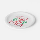 Merry Xmas Santa Baby Pappteller (Schrägansicht)