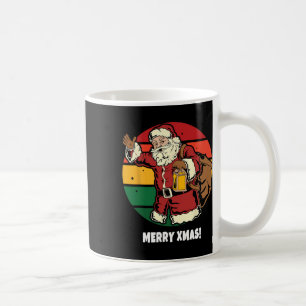 Merry Xmas Santa Claus Retro Vintag Sunset Happy Kaffeetasse