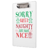Merry Xmas Santa Fees Nice Klemmbrett (Links)