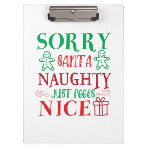 Merry Xmas Santa Fees Nice Klemmbrett