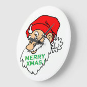 "MERRY XMAS" SANTA GROßE WANDUHR (Winkel)