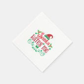 Merry Xmas Santa Hates Me Serviette (Ecke)