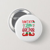 Merry Xmas Santa Little Helper Button (Vorne & Hinten)