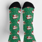 Merry Xmas, Santa Rudolph und Snowmen Socken (Oben)