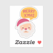Merry Xmas Santa Sticker (Blatt)