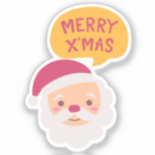 Merry Xmas Santa Sticker (Vorderseite)