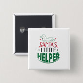 Merry Xmas Santas Little Helper Button (Vorne & Hinten)