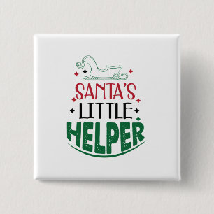 Merry Xmas Santas Little Helper Button