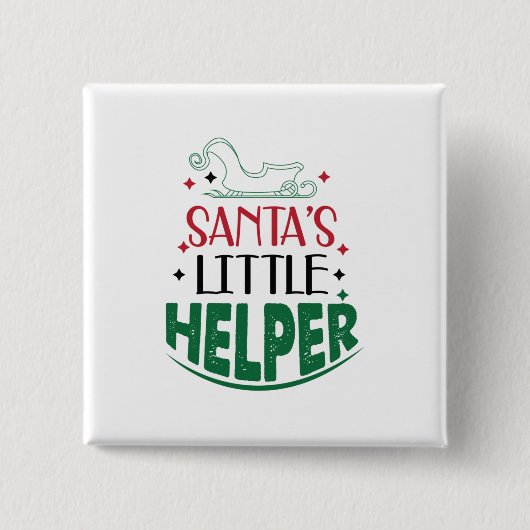 Merry Xmas Santas Little Helper Button (Vorderseite)