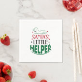 Merry Xmas Santas Little Helper Serviette (Beispiel)