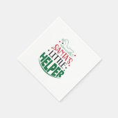 Merry Xmas Santas Little Helper Serviette (Ecke)