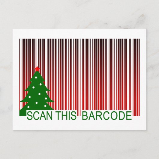 MERRY XMAS : Scannen Sie diesen Strichcode Feiertagspostkarte (Vorderseite)