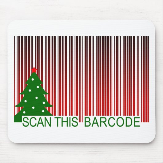 MERRY XMAS : Scannen Sie diesen Strichcode Mousepad (Vorne)