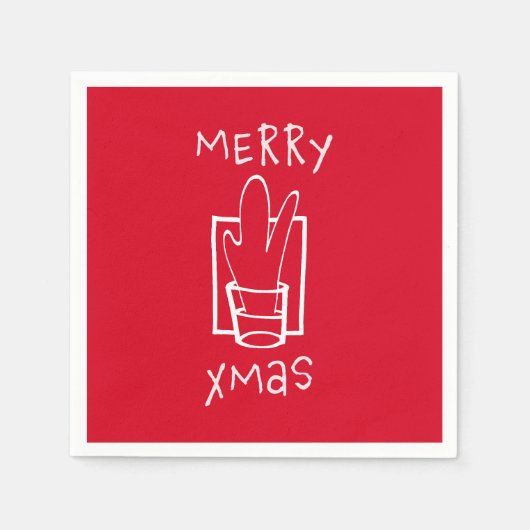 Merry Xmas Serviette (Vorderseite)