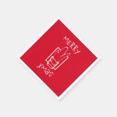 Merry Xmas Serviette (Ecke)