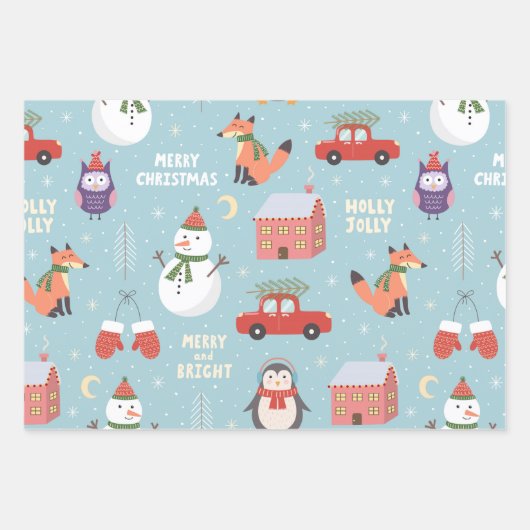 Merry Xmas Set Geschenkpapier Set (Vorderseite 2)