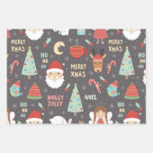 Merry Xmas Set Geschenkpapier Set (Vorderseite)