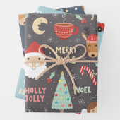 Merry Xmas Set Geschenkpapier Set (Beispiel)