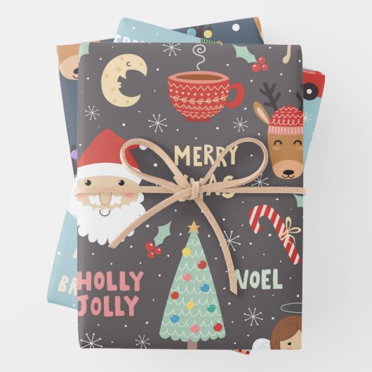 Merry Xmas Set Geschenkpapier Set (Beispiel)