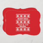Merry Xmas Sie dreckige Tier Feiertagskarte (Vorne/Hinten)