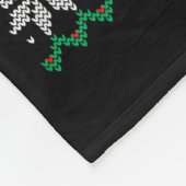 Merry Xmas Skeleton Ugly Sweater, Skull Wearing Sa Fleecedecke (Ecke)