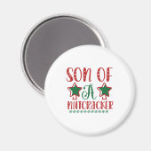 Merry Xmas Sohn eines Nutcracker Magnet (Vorderseite/Rückseite)