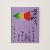 MERRY XMAS TREE TRIANGLE SHAPPE CHRISTMAS STRUMPF PUZZLE (Vertikal)