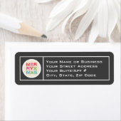 Merry Xmas Typografie-Rücksendeadressen-Aufkleber (Insitu)