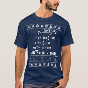 Merry = Xmas Ugly Christmas Math Sweater T-Shirt