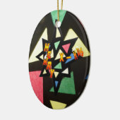 Merry Xmas verkleidete Glass Star Oval Ornament (Links)