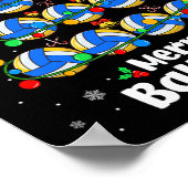 Merry Xmas Volleyball Weihnachtsbaum Spieler Lover Poster (Ecke)