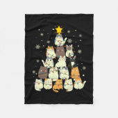 Merry Xmas Weihnachtsbaum Fleecedecke (Vorderseite)